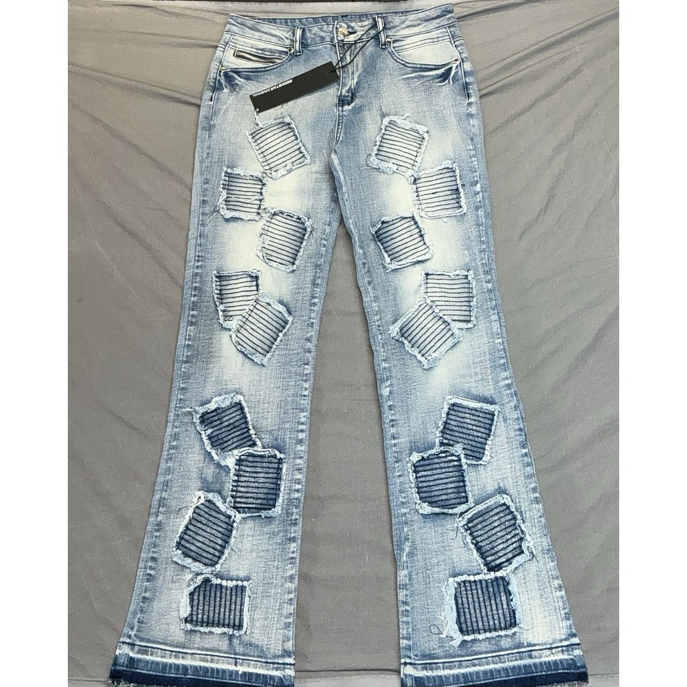 Rockstar Original Denim Jeans Boys Size 16 Distressed Baggy Fit NWT